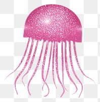 PNG Pink color jellyfish icon white background invertebrate cephalopod.