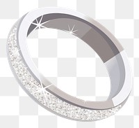 PNG Silver color diamond ring icon platinum jewelry shape.