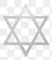 PNG Silver color hexagram icon symbol shape white background.