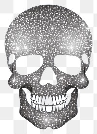 PNG Silver color skull icon drawing sketch lip.