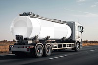 Refined fuel truck png product mockup, transparent design