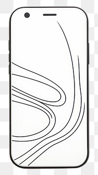 PNG Phone sketch line white background.