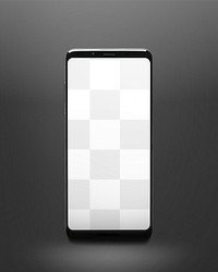 PNG mobile phone screen mockup, transparent design