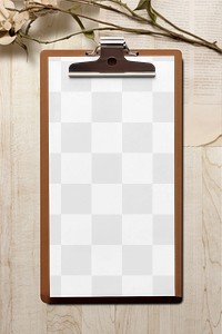 PNG restaurant menu paper mockup, transparent design