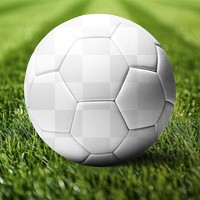 Soccer ball png mockup, transparent design