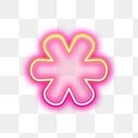 PNG asterisk pink neon design, transparent background