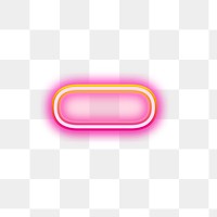 PNG minus sign pink neon design, transparent background