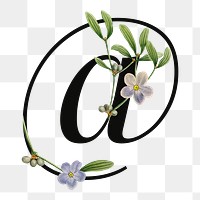 PNG floral at the rate sign digital art illustration, transparent background