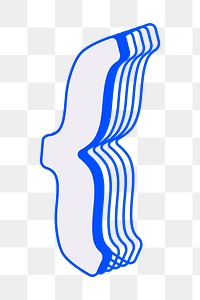 Curly bracket png blue symbol, transparent background