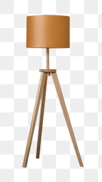 Brown floor lamp png sticker, transparent background