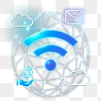 Wifi png sticker, transparent background