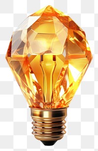 PNG White yellow light bulb and yellow lightbulb gemstone white background.