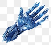 PNG Blue robot hand electronics futuristic technology.