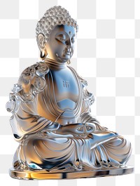 PNG Buddha white background representation spirituality.
