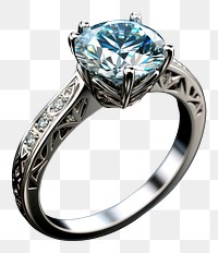 PNG Engagement ring gemstone platinum diamond.