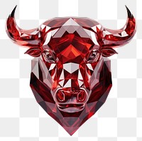 PNG Front red bull head gemstone accessories livestock.