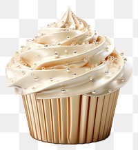 PNG Frosting cream cupcake dessert icing food.