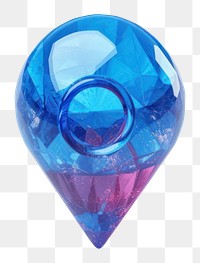 PNG Location icon gemstone jewelry blue.