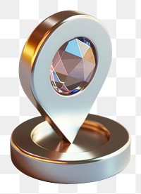PNG Location icon jewelry silver gemstone.