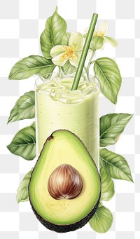 PNG Avocado smoothie fruit drink plant