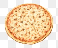 PNG Antique of pizza bread food white background.