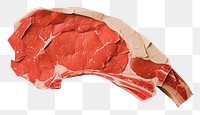PNG Steak meat art gray background.