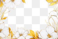 PNG Daffodil flowers border frame backgrounds pattern petal
