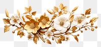 PNG Golden asian floral border jewelry pattern flower