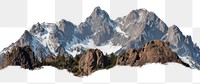 PNG Snowy rocky mountain border landscape panoramic outdoors.