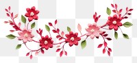 PNG Vine flowers border pattern petal plant