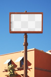 Shop sign png mockup, transparent design