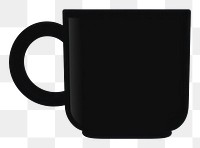 PNG Mug logo icon coffee drink black.