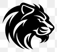 PNG Animal logo icon black white white background.