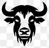 PNG Buffalo logo icon mammal animal black.