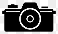 PNG Camera icon black white background photographing.
