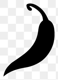 PNG Chilli logo icon silhouette black white background.
