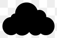 PNG Cloud logo icon silhouette white black
