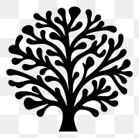 PNG Coral logo icon silhouette plant white background.