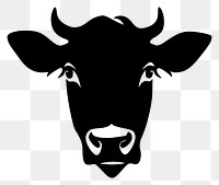 PNG Cow logo icon silhouette livestock cattle.