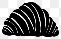 PNG Croissant icon black white background viennoiserie.