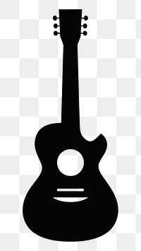 PNG Guitar logo icon silhouette white background performance.
