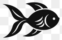 PNG Goldfish logo icon animal black monochrome.