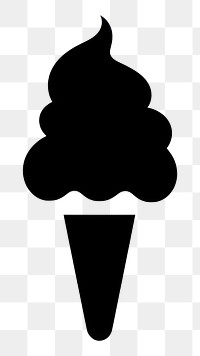 PNG Ice cream logo icon dessert black food.