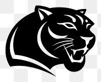 PNG Jaguar logo icon black white white background.