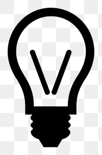PNG Light bulb logo icon lightbulb black white.