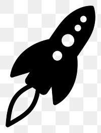 PNG Rocket logo icon silhouette symbol black.