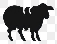 PNG Sheep logo icon silhouette livestock animal.