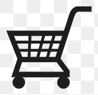 PNG Shopping cart logo icon wheelbarrow consumerism monochrome.