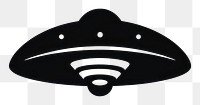 PNG Ufo logo icon black technology cartoon.