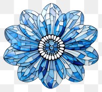 Mosaic tiles of blue flower art osteospermum creativity
